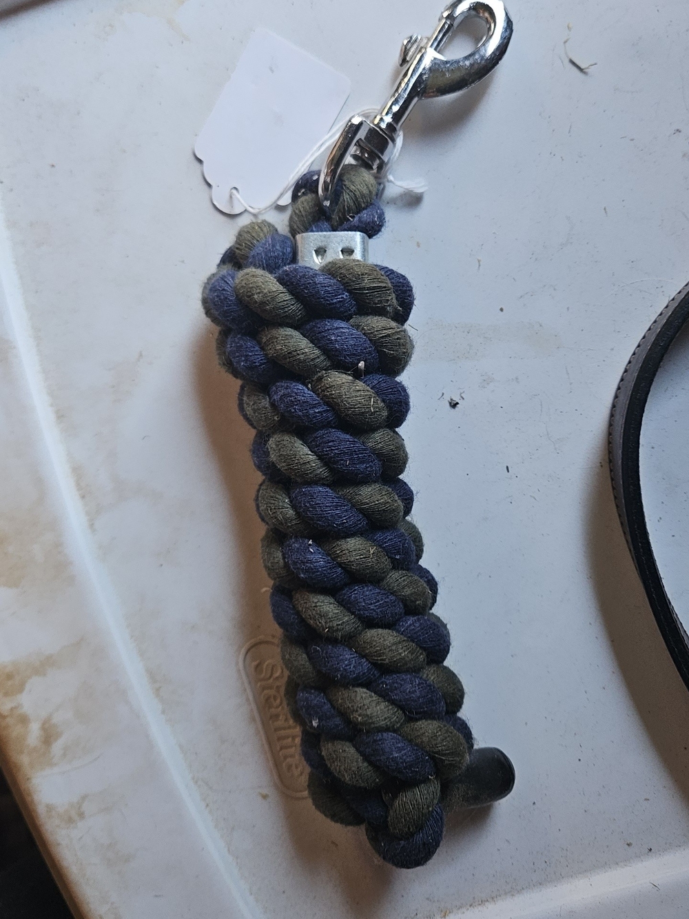 Horse Lead Rope Olive Green and Navy